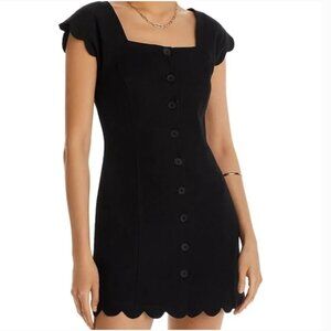 NWT $88 Aqua Women's Black Linen Short Casual Mini Dress in XS!